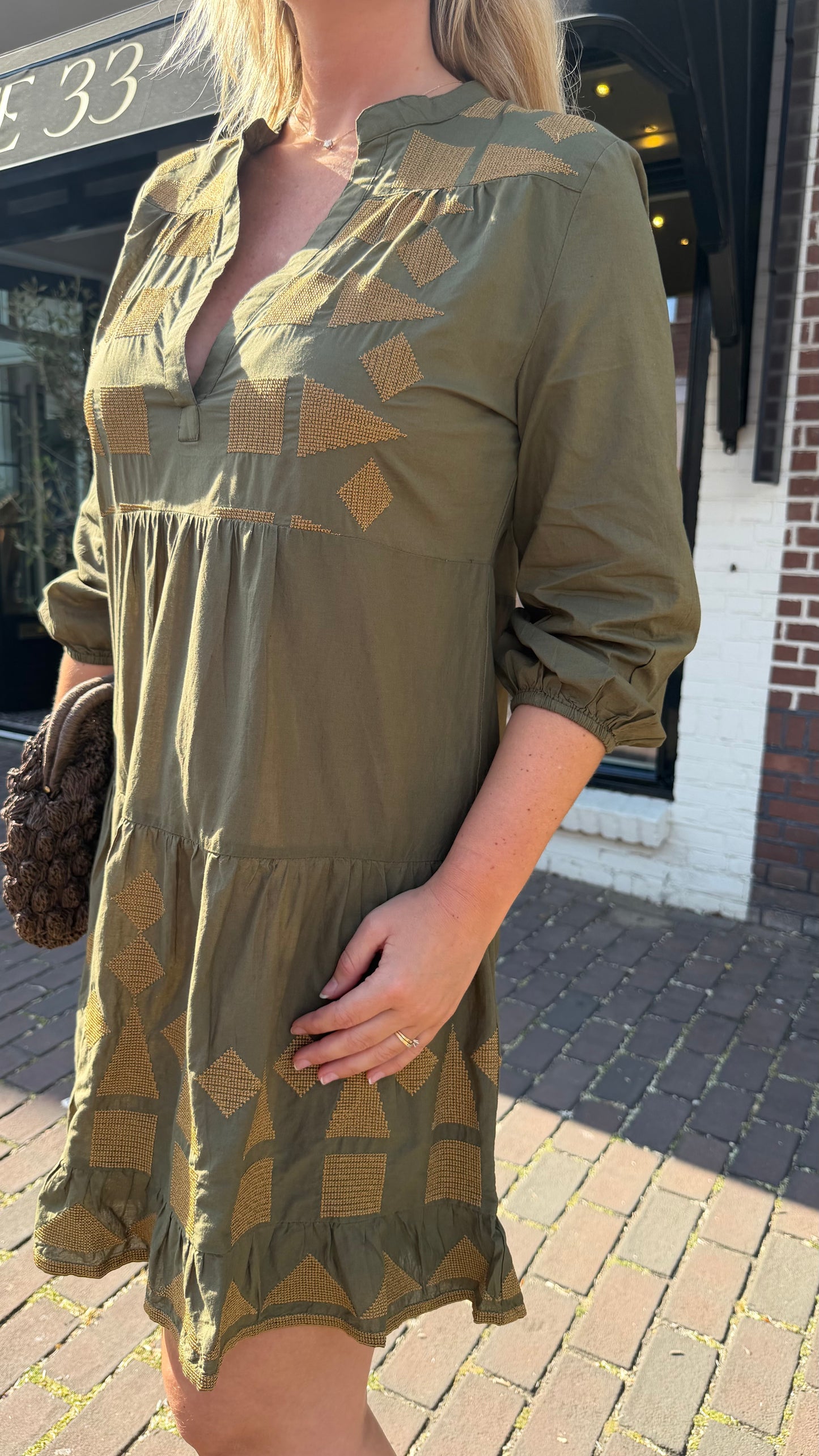 Jurk groen kort