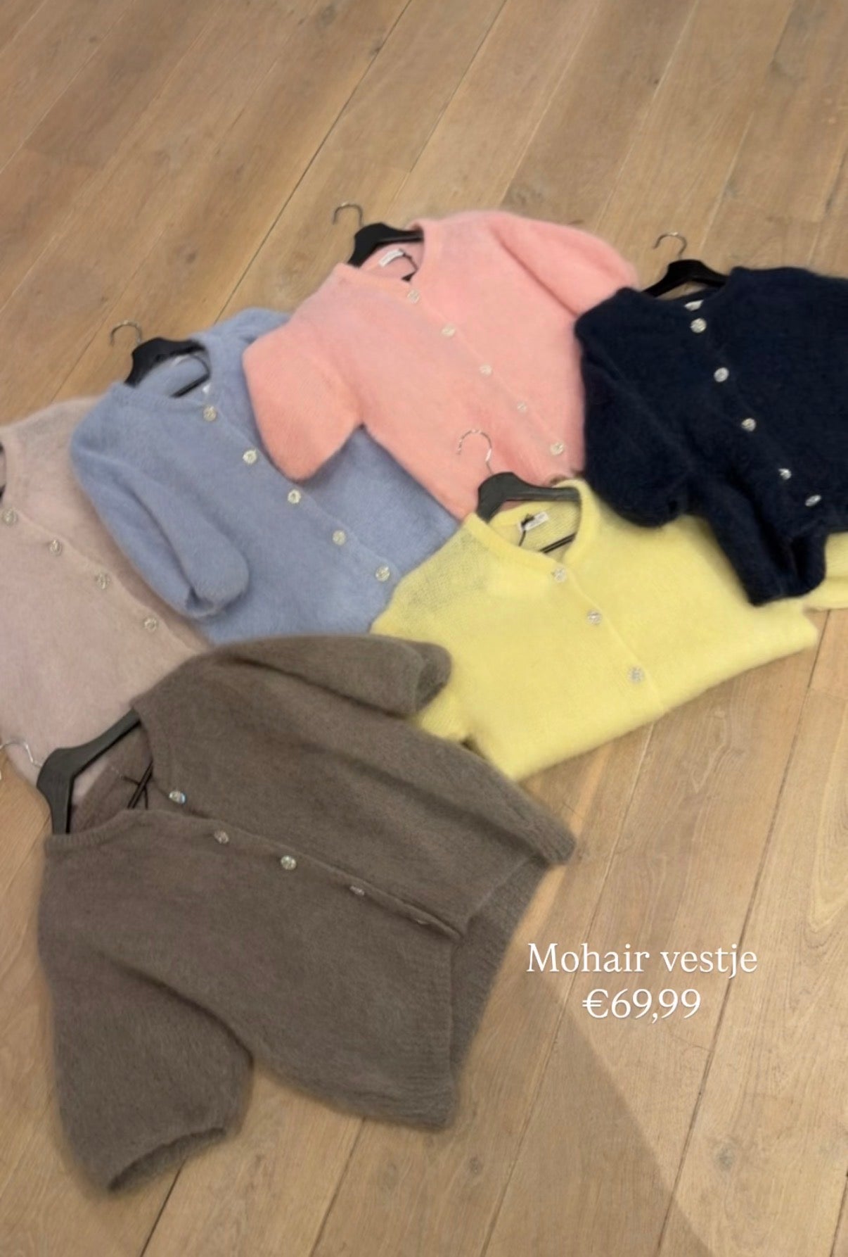 Mohair vestje strass