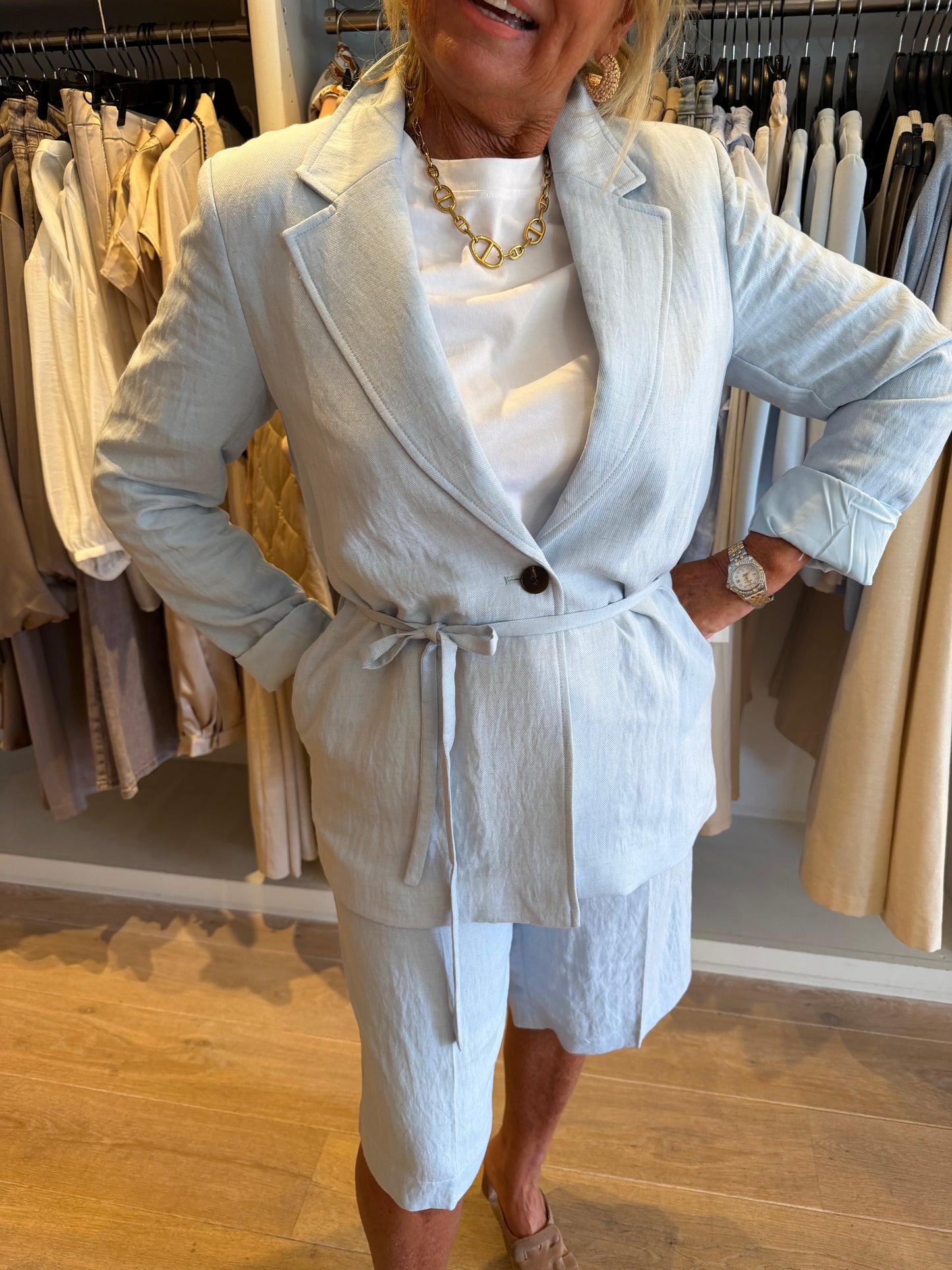 Msch blazer licht blauw