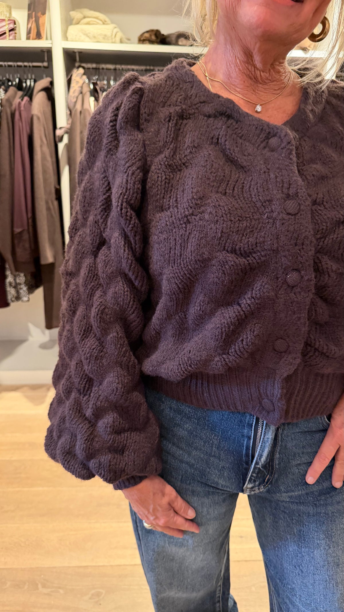 Vest bubble bruin