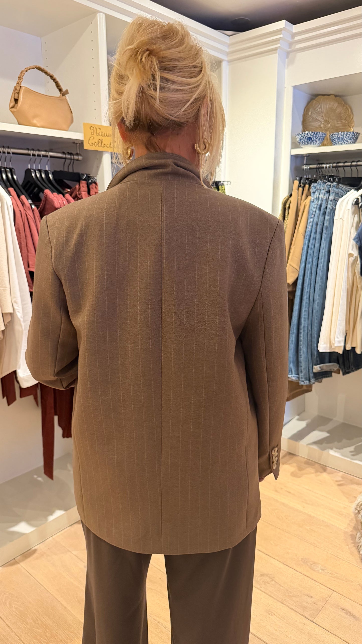 Neo noir blazer Gaby pinstripe