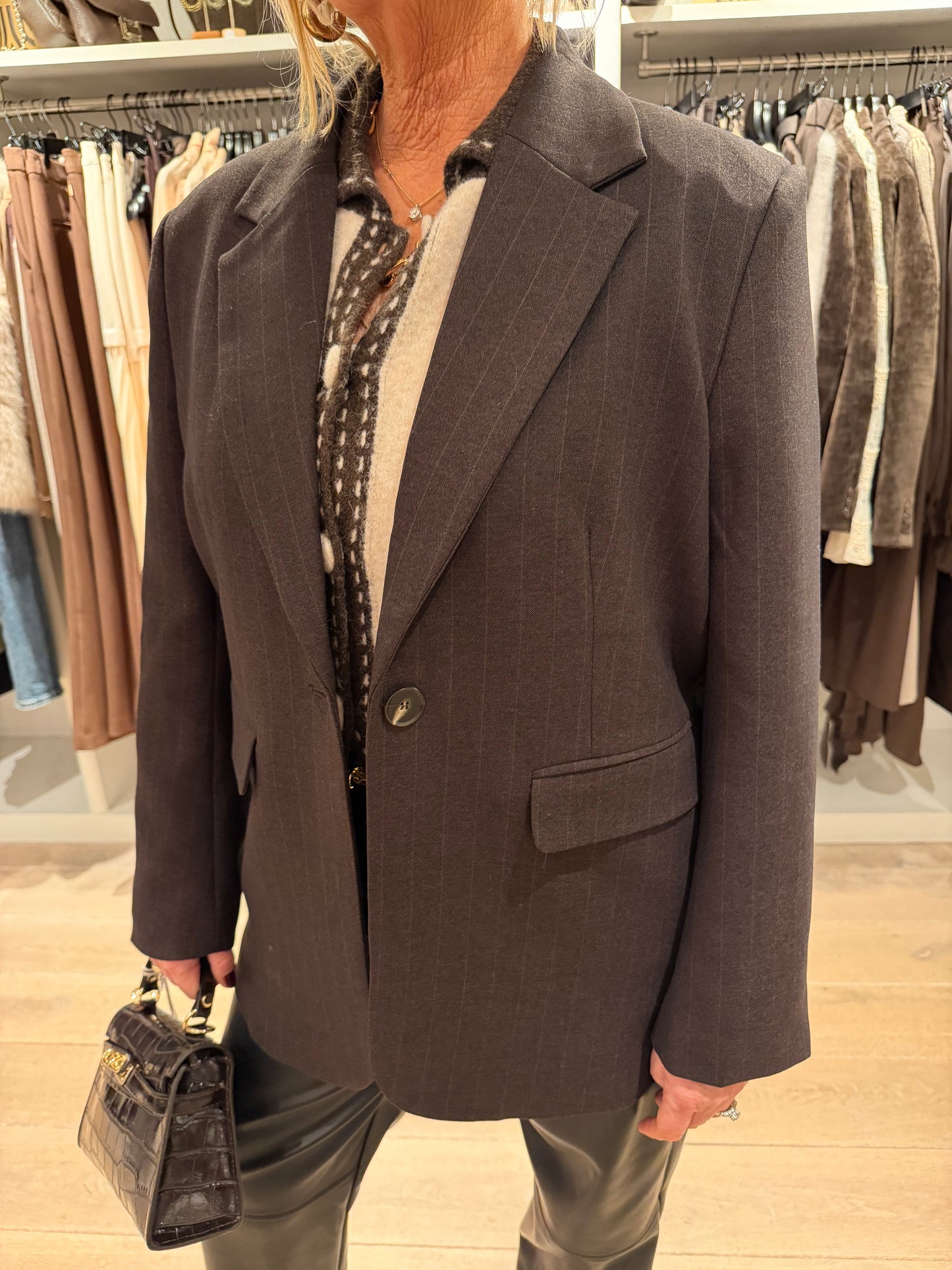 Gaby pinstripe blazer Neo Noir