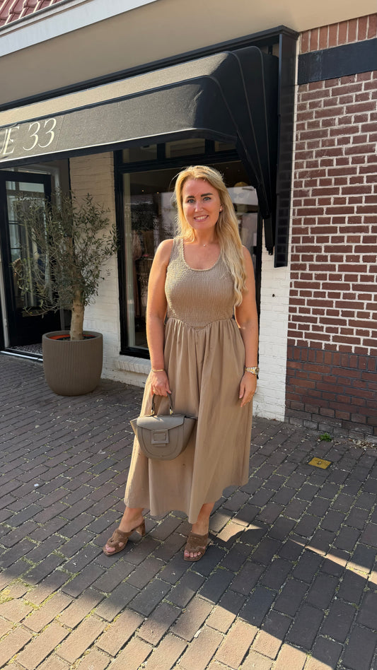 Jurk merel taupe