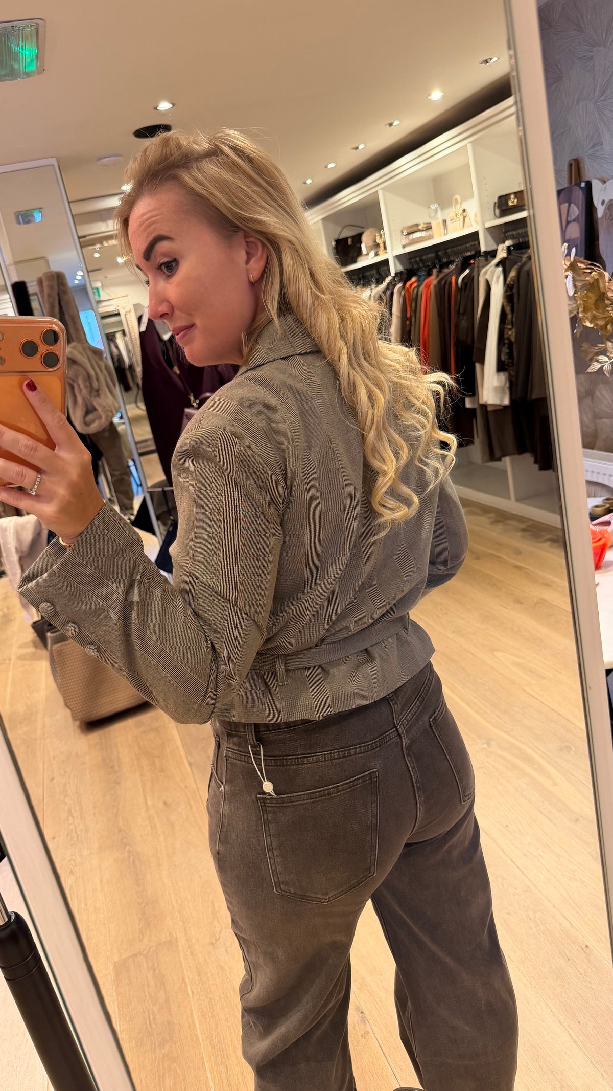 Korte blazer ruit