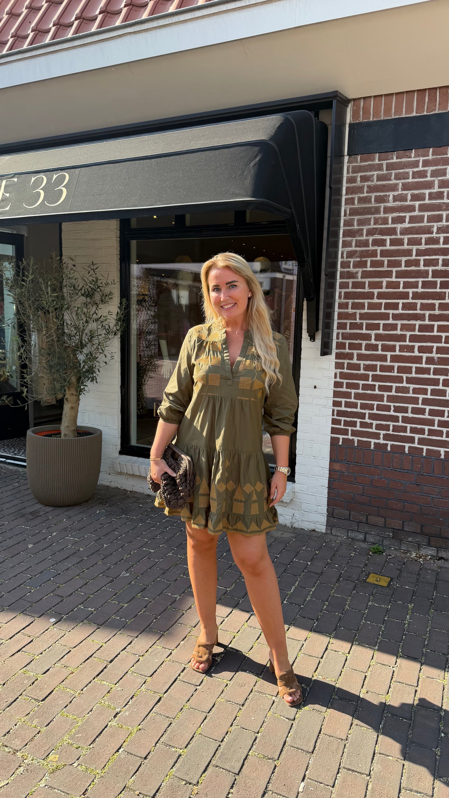 Jurk groen kort