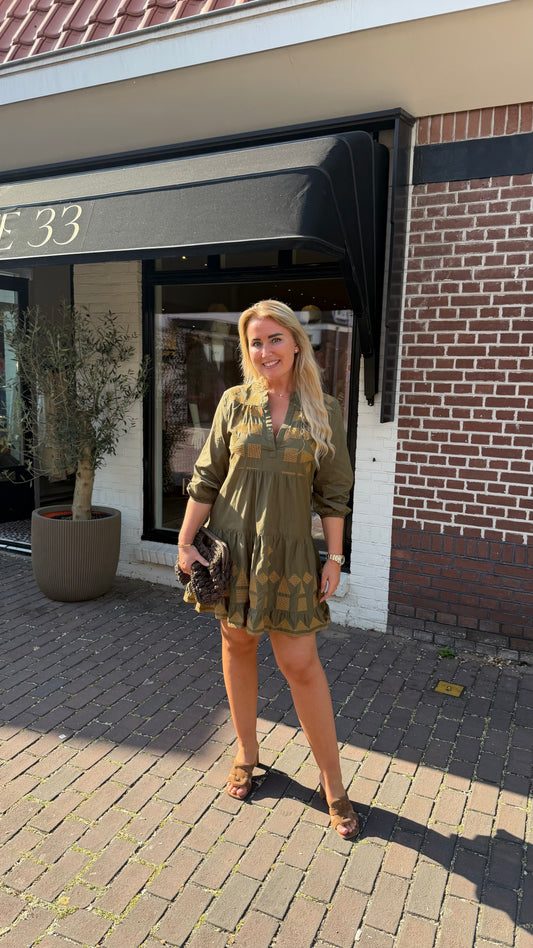 Jurk groen kort