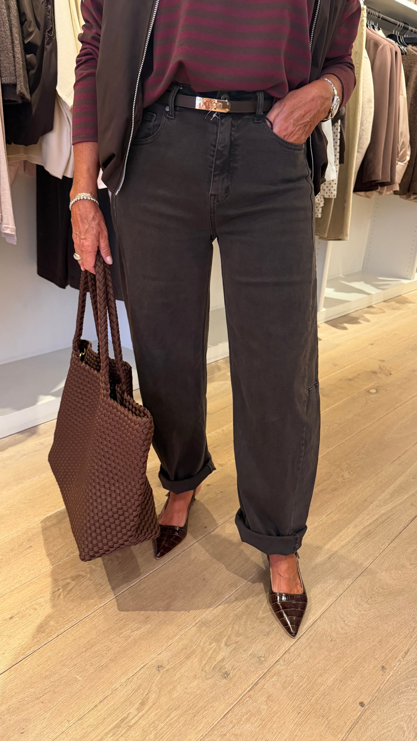 Jeans patty donkerbruin